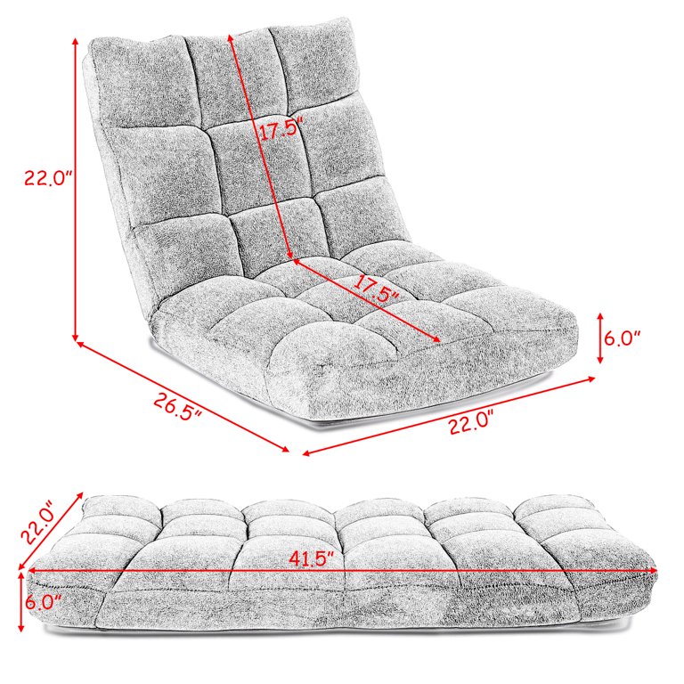 Tangkula Adjustable 14-position Floor Chair ,padded Gaming Chair Lazy  Recliner Pink : Target