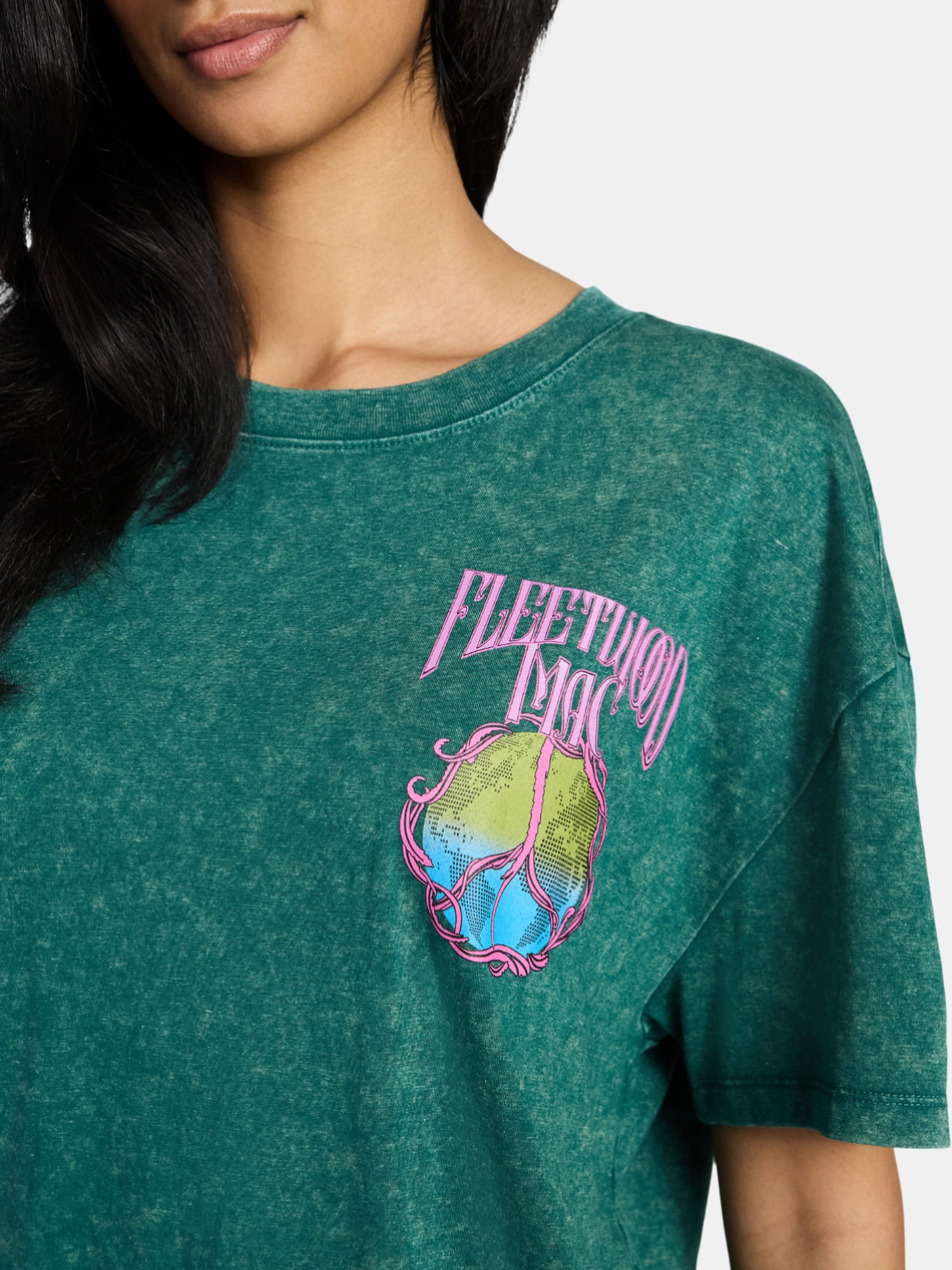 Fleetwood Mac Women's Graphic Print Tour Tee with Short Sleeves, Sizes XXS-XXL