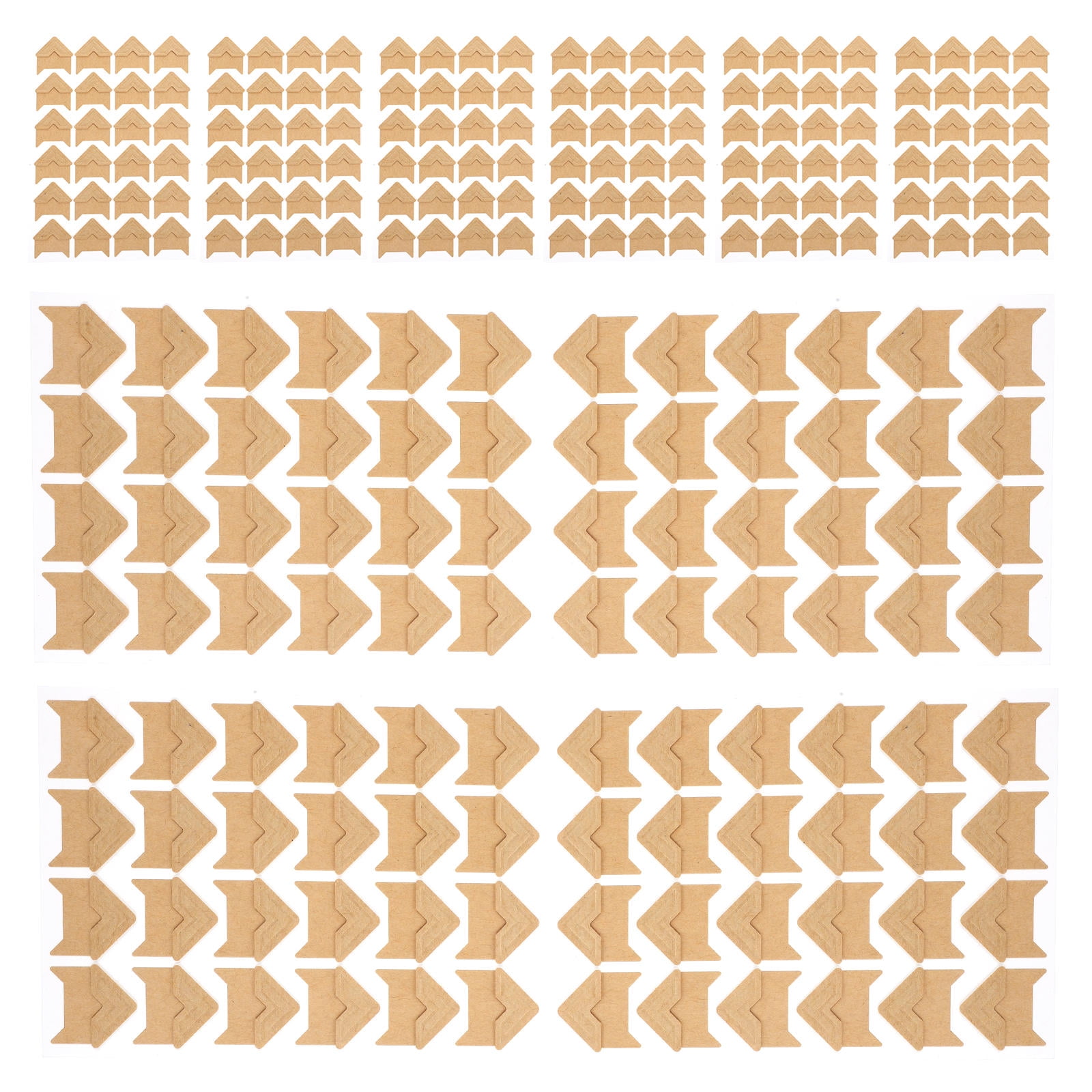 NICERIO Scrapbook Photo Corners Self Adhesive Khaki for Photo Albums and DIY Paper Projects