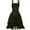 Green, variant on Frostluinai Gothic Dress For Women Plus Size Medieval Dress Sleeveless Drawstring Waist Vintage Elven Dress Steampunk Dress