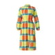 thumbnail image 4 of VISgogo Vestido casual para mujer, colorido, estampado geométrico, manga larga, medio cuello alto, vestido largo suelto VISgogo moda, 4 of 9