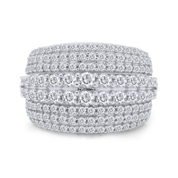 Round Cut Lab Created Moissanite Diamond Dome Engagement Wedding Ring In 14K White Gold Over Sterling Silver(G-H Color,VVS1 Clarity,2.38 Cttw)-4