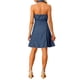 thumbnail image 3 of VESTIDOS DE DENIM PARA MUJER INSPIRADOS EN CHIC, CUELLO HALTER, SIN ESPALDA, VESTIDO CAMISERO CON BOTONES AZUL 3XL, 3 of 6