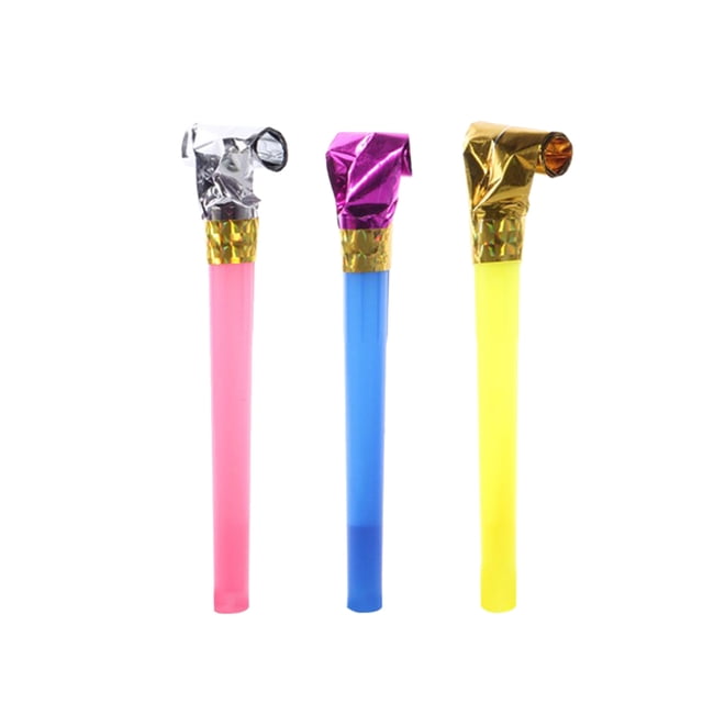 CIMAXIC Birthday 50pcs Children's Whistle Large Size Blowing Dragon Whistle Blowing Use Whistle for Party Birthday Party (Random Color),5.31"X1.18"X0.59"
