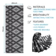 thumbnail image 2 of Black Geometric Diamond Dot Pattern Hot Yoga Mat Towel Non Slip for Hot Yoga - Quick-Drying Yoga Mat Cover with 4 Corner Pockets with Travel Bag - Hot Yoga Towel Non Slip 74"x26", 2 of 6