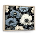 thumbnail image 2 of Designart "The Bliss Of Blue And Grey Poppies I" Flowers Floater Framed Canvas Prints, 2 of 5