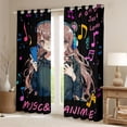 thumbnail image 2 of jejeloiu Music Anime Girl Curtains Pack of 2 (42x84 Each),Kids Romantic Gifts Curtains Blackout For Teens, 2 of 6