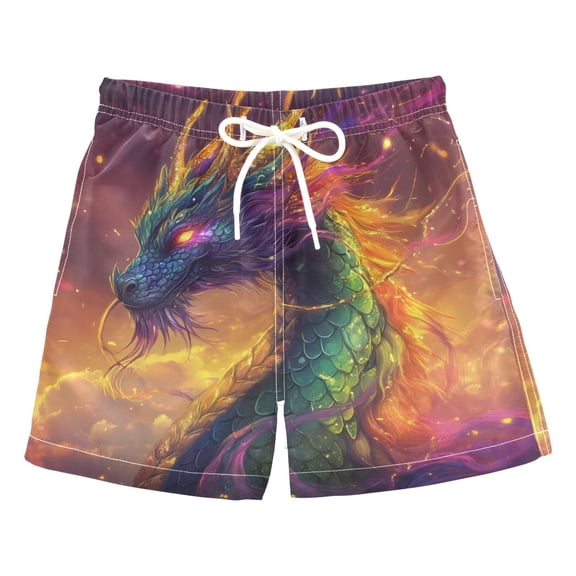 joogoo Boy Swim Trunks Dreamy Dragon Bathing Beach Board Shorts Medium