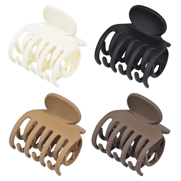 Double Row Teeth Hair Clips Small Claw Clips for Thin Hair Pack Matte Non-slip Short Hair Accessories