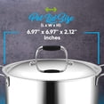 thumbnail image 5 of NutriChef Stainless Steel Saucepan Lid - Sturdy and Durable Stain-Resistant 1.5 Quart Kitchen Cookware Saucepot Lid w/ Handle, 5 of 11