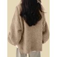 thumbnail image 6 of Women'S Oversized Sweaters Long Sleeve Crew Neck Fuzzy Knit Casual Chunky Pullover Sweater Fall Khaki S, 6 of 7
