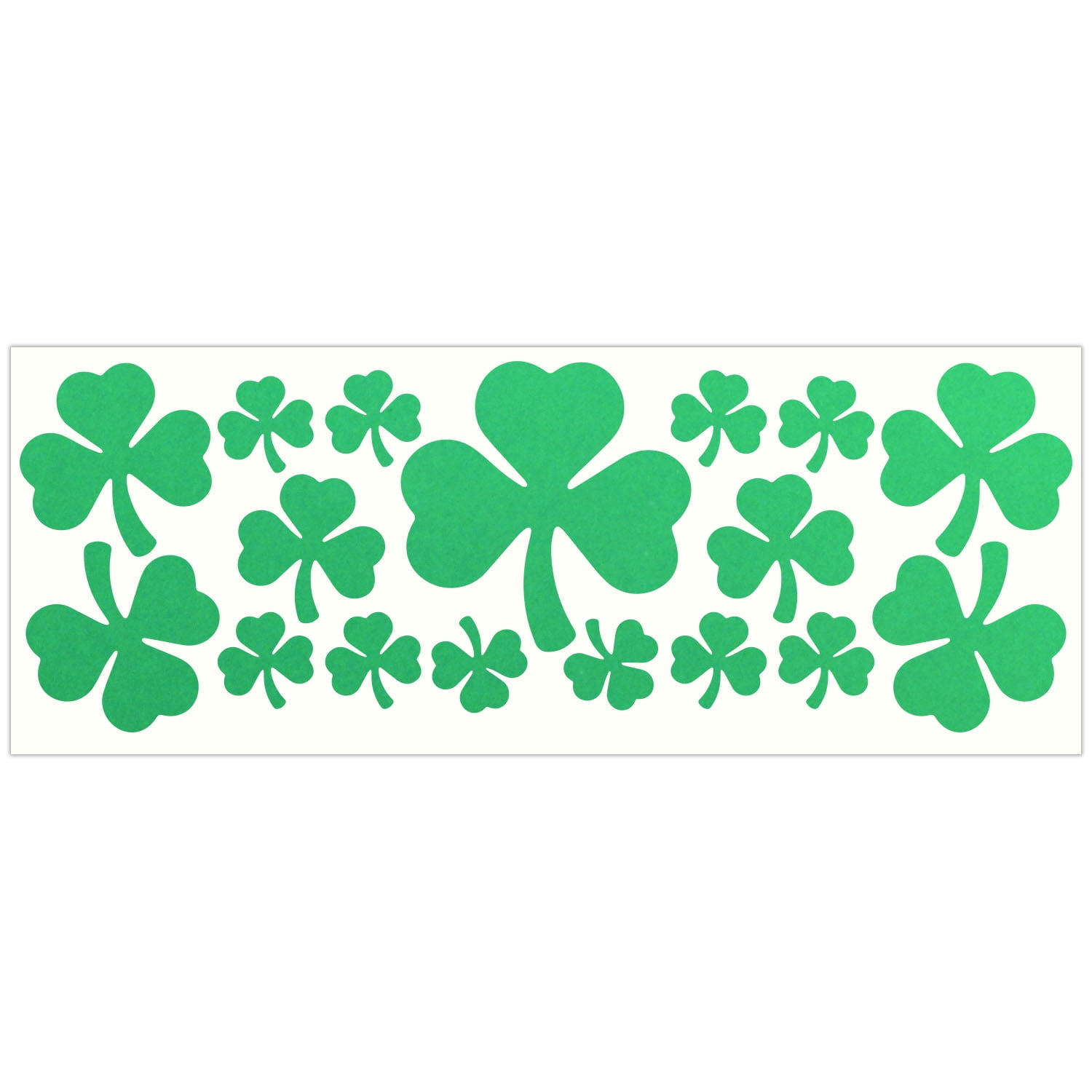 LiteMark Reflective Stickers Assorted Shamrock Pack Green