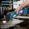 thumbnail image 4 of Multi 20V Cordless Oscillating Tool 6 Variable Speed 19000RPM Brushless Motor Tool Oscillating Multi Tool Kit for Cutting Wood Drywall Nails Remove Grout & Sanding, 4 of 7