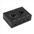 thumbnail image 3 of 2X 4 Port Audio Switch, 3.5mm Stereo AUX Audio Selector, 4 Input 1 Output/1 Input 4 Output Audio Switcher Box,2 x 3.5mm Audio Switch Switcher 2 x 3.5mm Audio cable,Black, 3 of 8