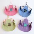 thumbnail image 3 of Dog Cat Bucket Hat, Breathable Cooling Sun Protection Fisherman Cap, Adjustable Summer Outdoor UV Shield for All Breeds Walking Hiking Beach Purple S, 3 of 8