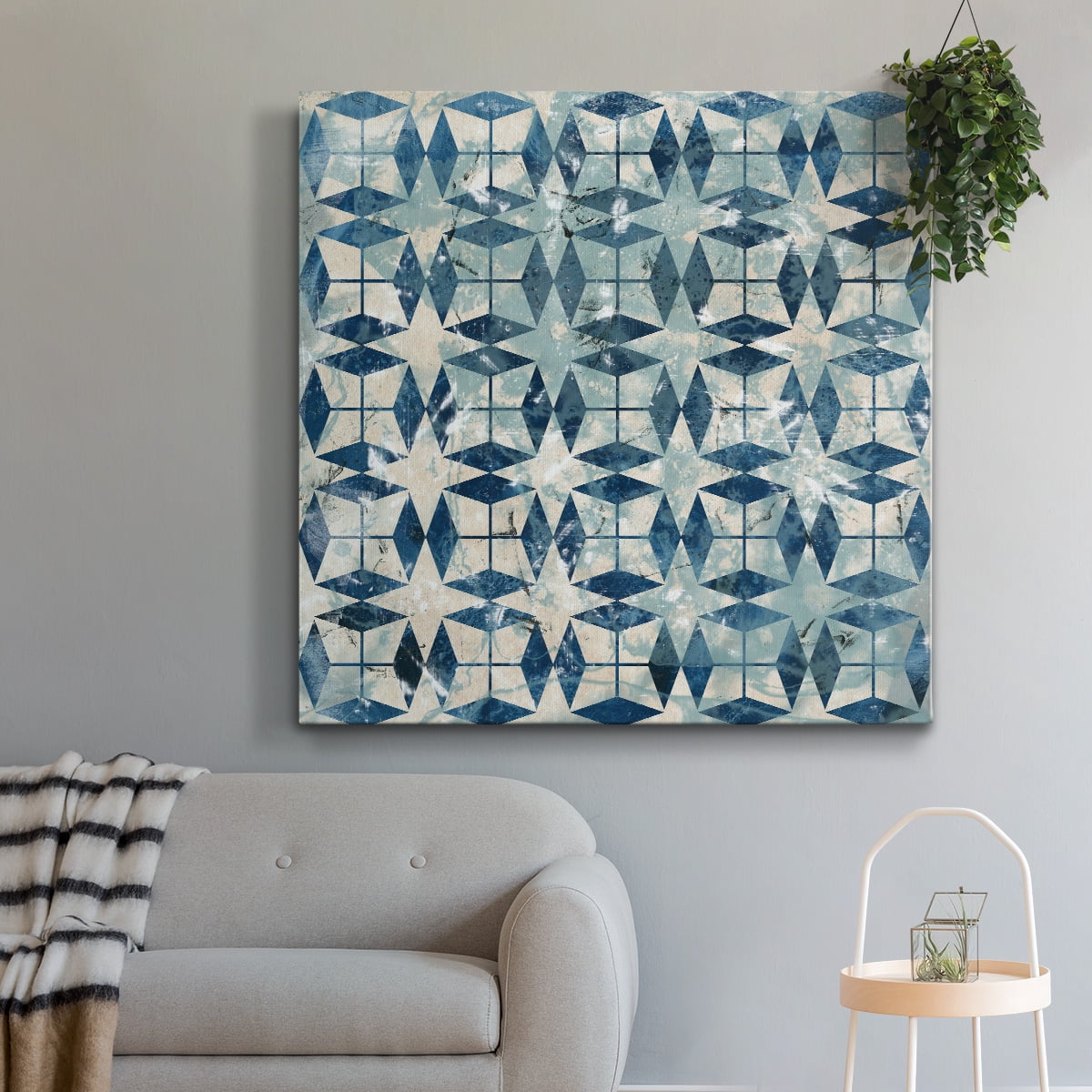 Wexford Home Tile-Dye II-Premium Gallery Wrapped Canvas, 32" x 32" - Ready to Hang