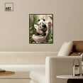 thumbnail image 3 of Panda Tropical Bathroom Canvas Wall Art by Art Remedy, Black Floater Frame, 20"x24", 3 of 7