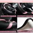 thumbnail image 3 of Funda Protector Cubre Volante Accesorios Auto Mujer Tipo O 38cm Modelo Negro con Rosa, 3 of 4
