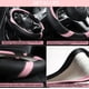 thumbnail image 3 of Funda Protector Cubre Volante Accesorios Auto Mujer Tipo O 38cm Modelo Negro con Rosa, 3 of 4