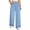 Light Blue#cooling summer pants, variant on Womens Summer Pants Flowy Palazzo Pants Baggy Casual High Waisted Wide Leg Pants Lounge Beach Trousers with Pockets Wine XL