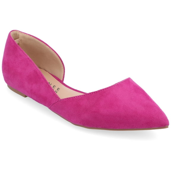 Journee Womens Ester Slip On Pointed Toe D'Orsay Flats