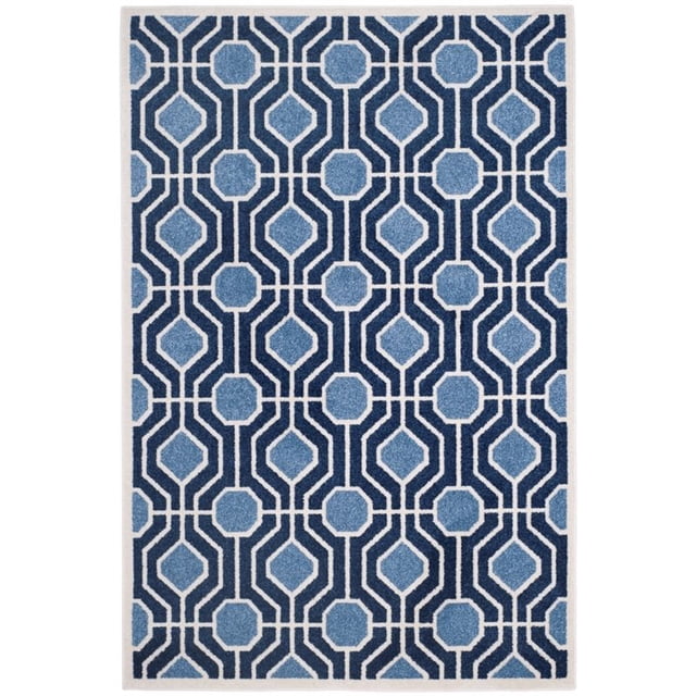 Safavieh Amherst 5' X 8' Power Loomed Rug in Light Blue and Navy