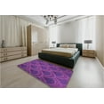 thumbnail image 4 of Ahgly Company Indoor Rectangle Patterned Dark Magenta Purple Area Rugs, 6' x 9', 4 of 6