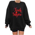 thumbnail image 1 of Sudadera con estampado de cambio de cuello redondo de manga larga suelta divertida vintage para mujer Pompotops  gfhjh3130, 1 of 6