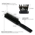 thumbnail image 2 of Perfehair Boar Bristle Hair Brush for Women Men, Boar & Nylon Bristle Paddle Hairbrush for Wet, Dry Thin Thick Curly Hair Smoothing Styling Detangling, Black, 2 of 6