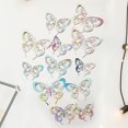 thumbnail image 2 of 12pcs Paper Butterfly Wall Stickers Decorations, 3D Hollow Three-dimensional Simulation Decoration For Living Room, 2 of 4