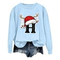 thumbnail image 4 of WEAIXIMIUNG Chandail en Molleton pour Femmes Tendance Imprimé de Noël Décontracté à Manches Longues Pull Col Rond Sweat à Capuche 1, 4 of 4