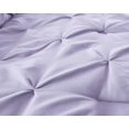 thumbnail image 2 of Chezmoi Collection Berlin 3-Piece Pintuck Pinch Pleat Bedding Comforter Set (Full, Lavender), 2 of 4