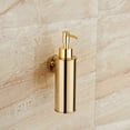 thumbnail image 3 of Distributeur de Savon Mural en Acier Inoxydable 304 pour Décoration (Rond, Or), 3 of 5