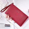 thumbnail image 4 of Women's Minimalist Long Coin Purse, Lightweight Clutch Wallet, Solid Color Purse, 4 of 5