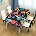 thumbnail image 7 of SKYSONIC Mardi Gras Tablecloth Waterproof Washable Polyester Square Table Cover Durable Tablecloth for Kitchen Dining Table Party Decor (54 X 72 Inch), 7 of 7