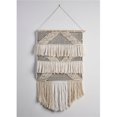 thumbnail image 1 of LR Resources WALLH80224WHN1622 Diamond Tufted & Fringed Wall Hanging - Rectangle, 1 of 1