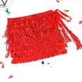 thumbnail image 4 of Women Dresses Red Fringed Sequin Skirts Sparkly Glitter Skirts for Short Skirts for Women, 4 of 4