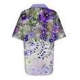 thumbnail image 4 of ALLLIST Womens Tops Clearance Under $10 Short Sleeve V-Neck Purple Graphic Casual T-Shirts Printed Tees for Women, 4 of 5