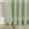 thumbnail image 3 of No. 918 Noemi Slub Stripe Rope Tab Semi-Sheer Curtain Panel, 1-Piece Tab Top Indoor Window Panel, 50”x84", Sage Green, 3 of 8