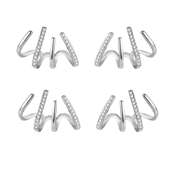 Needle Earrings For Girl Wrap Stud Ear Cuff For Women Earring Cuff Stud Ear Cuffs Hoop Earrings Luxury Trendy Minimalist Dainty Tiny Ear Wrap Cuff Piercing Studs Earrings