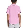thumbnail image 6 of TIREOW Boys and Girls Baseball Jersey Boys Short Sleeve Button T-Shirts Fashion Hip Hop Casual Sports Solid Color Shirt, 6 of 7