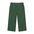 thumbnail image 4 of BOOMNY Girl's Baggy Capri Pants Wide Leg Jogger Pants for Kids Trendy Elastic Waist Solid Lightweight Trousers With Pockets, 4 of 7
