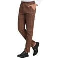 thumbnail image 4 of INSPIRE CHIC Men's Pant Checked Prom Formal Regular Fit Suit Pant 36 Brown, 4 of 7