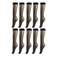 thumbnail image 2 of CSChome Women Ultra-thin Nylon Stockings 5 Pairs Women Stockings Ultra-thin See-through High Elasticity Non-slip Solid Color Soft Breathable Quick Dry Calf Length, 2 of 7