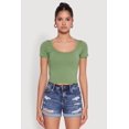 thumbnail image 2 of Womens Ambiance Classic Fit Scoop Neck Short Sleeve Cropped Tee, 2 of 5