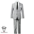 thumbnail image 2 of Black n Bianco Boys' Signature Light Gray Slim Suit Complete Set, 2 of 6
