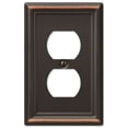 thumbnail image 1 of Placa de pared AMERELLE 149DDB 1 Duplex Acero Bronce Envejecido, 1 of 4