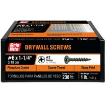 Grip-Rite #6 x 1-1/4 in. Phillips Bugle-Head Coarse Thread Sharp Point Drywall to Wood Screw 1lb.