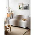 thumbnail image 3 of Brown White Ombre Couch Cover for 2 Cushion Couch, Vintage Minimalist Country Gradient Washable Love Seat Sofa Covers Slipcover, Throw Sofa Covers for Pets, Furniture Protector 71"x102", 3 of 9