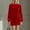 Red, variant on Ygbgbb Women's Soft Comfy Velvet Mini Dresses Casual Long Sleeve Crewneck Dress Elegant Loose Cocktail Party Evening Dresses Red M